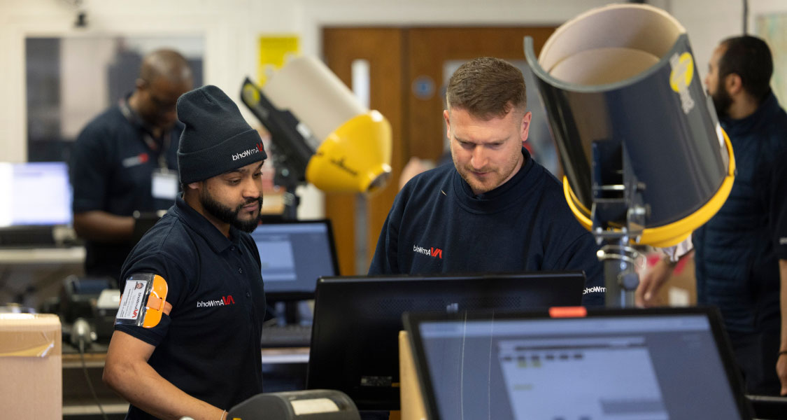 AmWorld courier service warehousing team